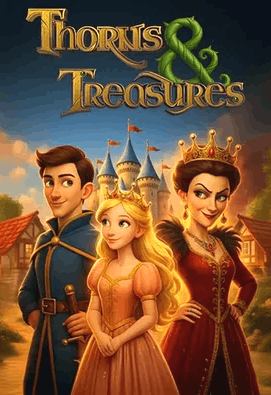 Thorns & Treasures slot game with fantasy theme and free spins feature